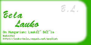 bela lauko business card